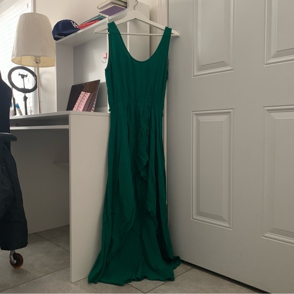 Green Maxi Hi-Lo Dress - Picture 3 of 3
